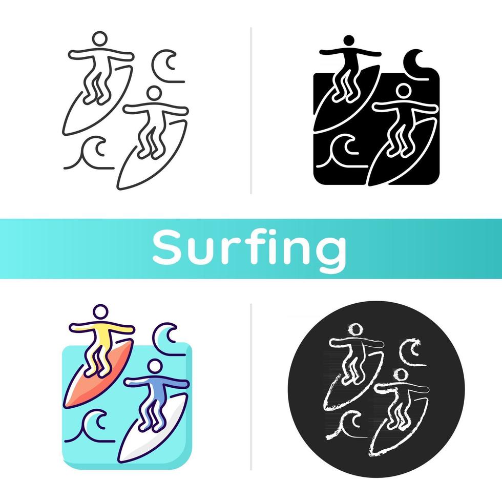 Surfen mit Kumpel-Symbol vektor