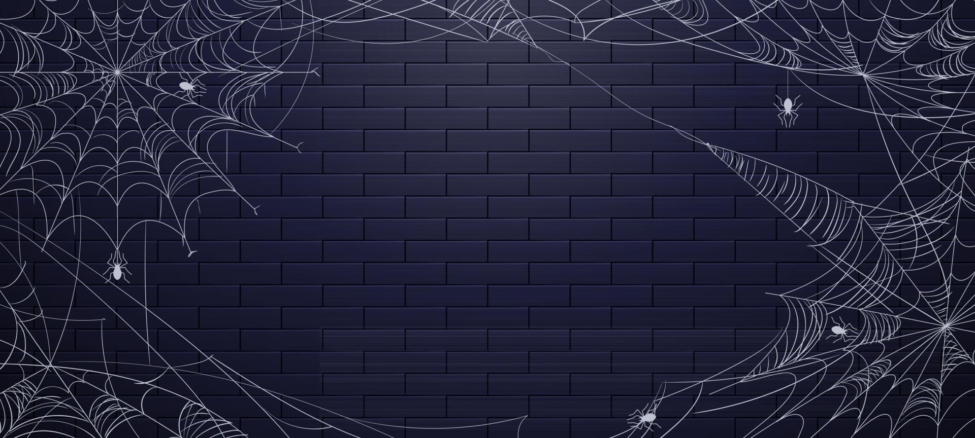 spindelnät för halloween bakgrund vektor