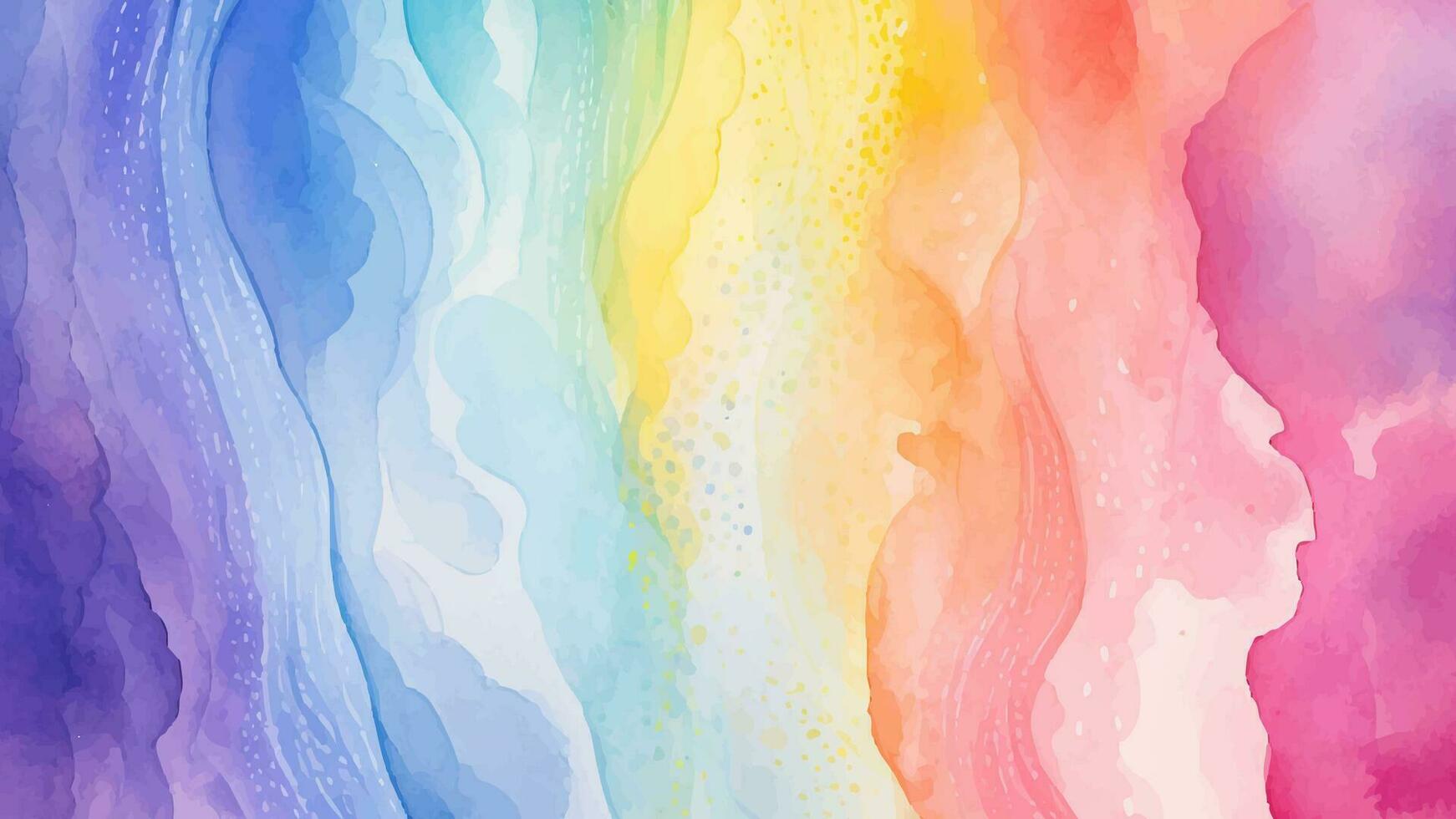 abstrakt Pastell- Aquarell Hintergrund. Regenbogen Aquarell Muster. abstrakt Wasser Farbe Textur vektor