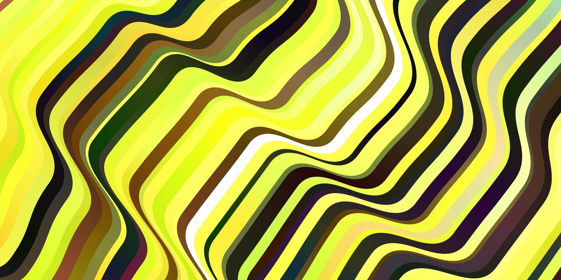 mörkgrön, gul vektorlayout med cirkelbåge. vektor