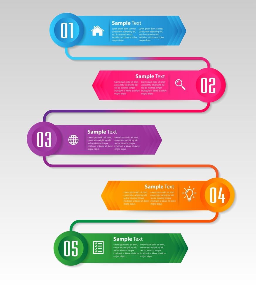 moderne Textfeld-Vorlage, Infografik-Banner vektor