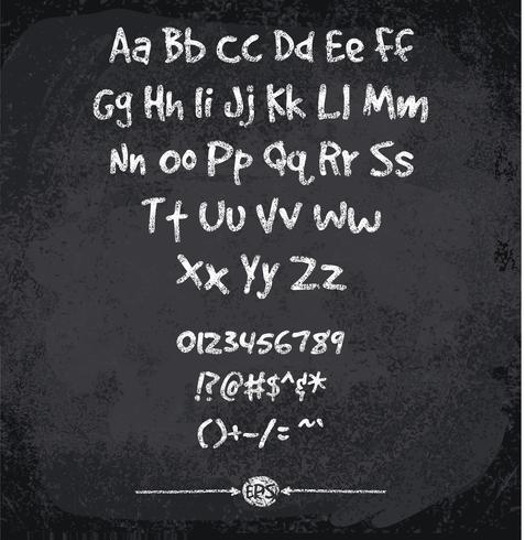 Vektor illustration av chalked alfabetet