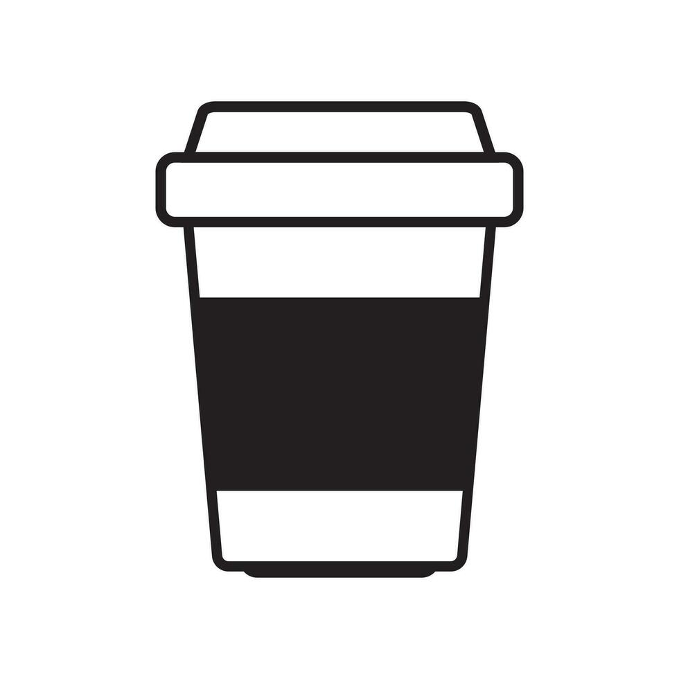 varm kaffe kopp vektor ikon. papper kaffe kopp ikon isolerat på vit bakgrund.