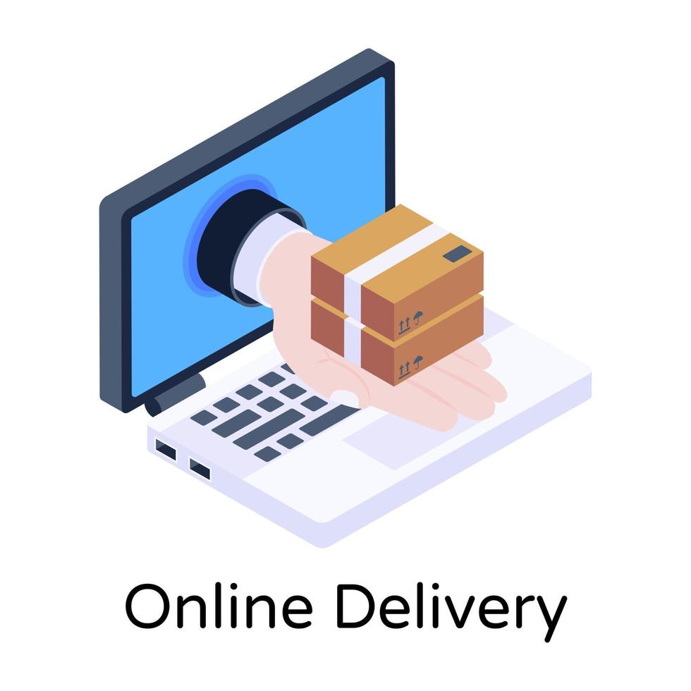Online-Lieferung und Logistik vektor