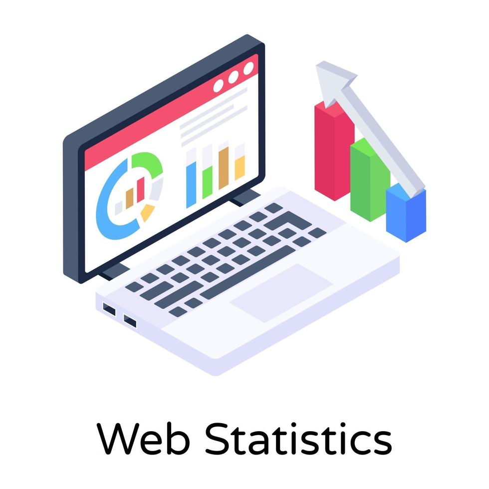Online-Webstatistiken vektor