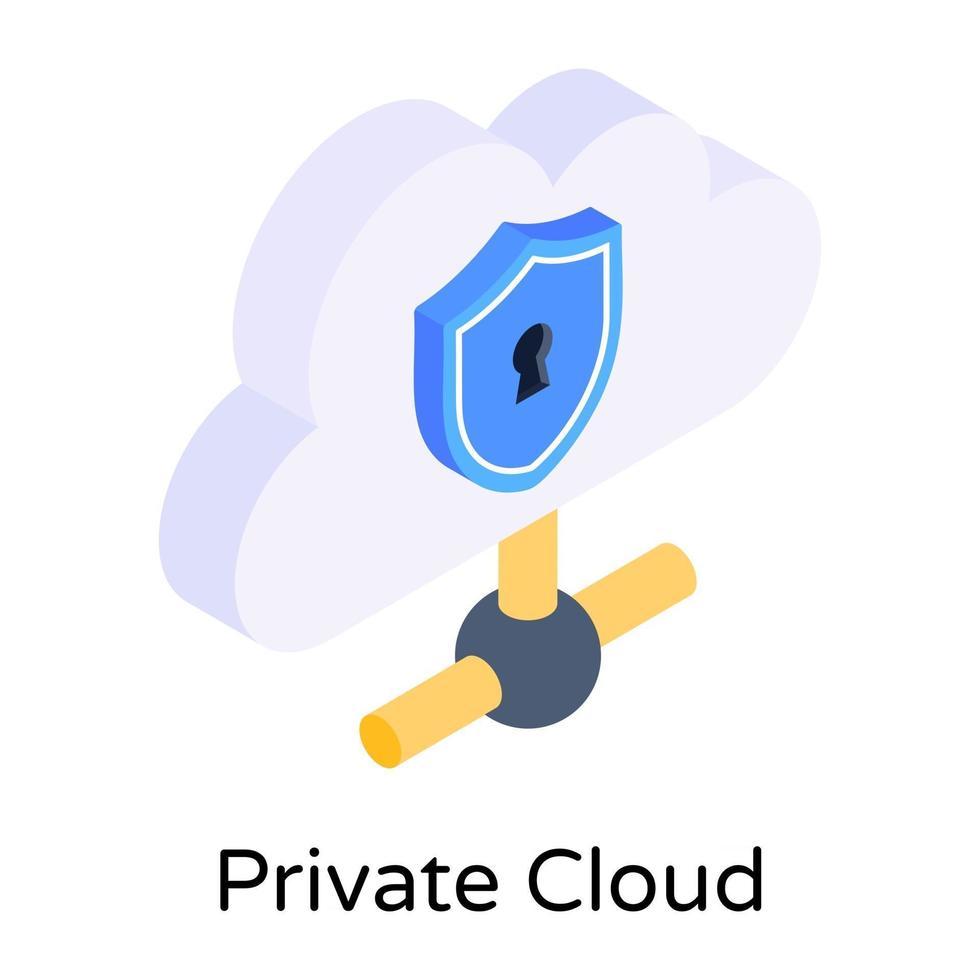 private und persönliche Cloud vektor