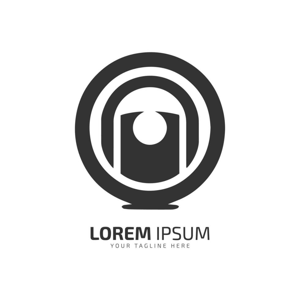 minimal och abstrakt logotyp av låsa vektor låsa ikon dörr låsa silhuett isolerat mall design