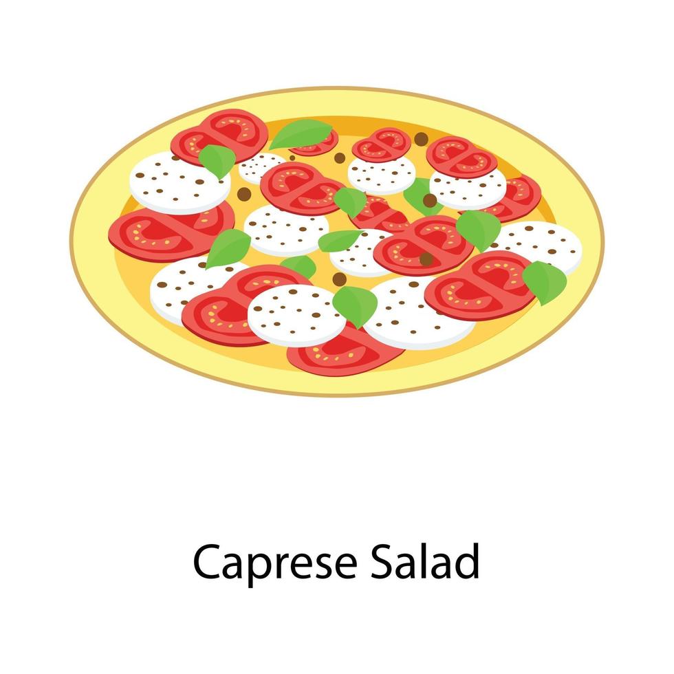 caprese sallad tallrik vektor