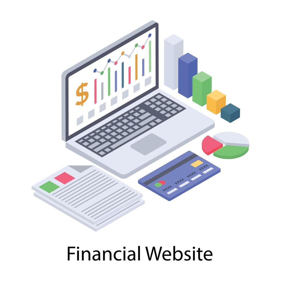 online finansiell analys vektor