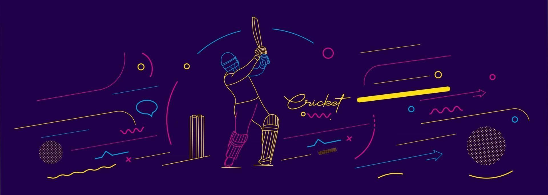 cricket banner mästerskap bakgrund affisch mall flygblad banner vektor