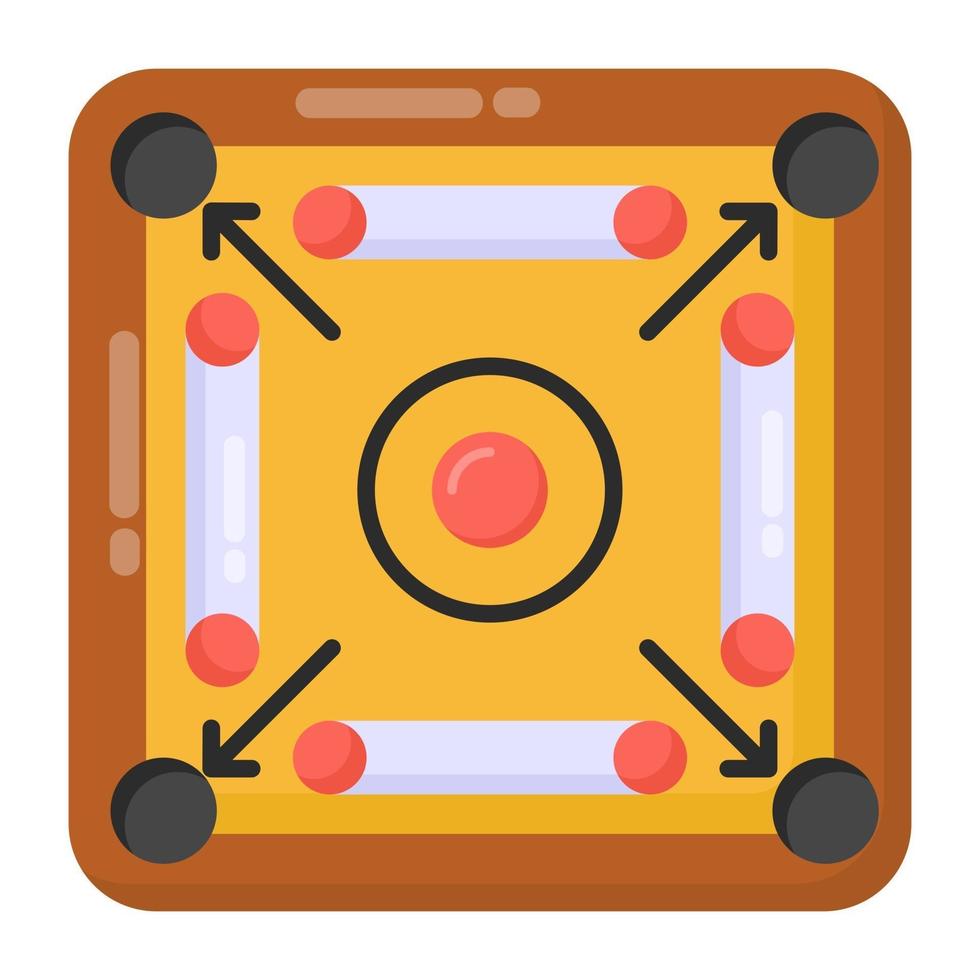 Carrom und Spiel vektor