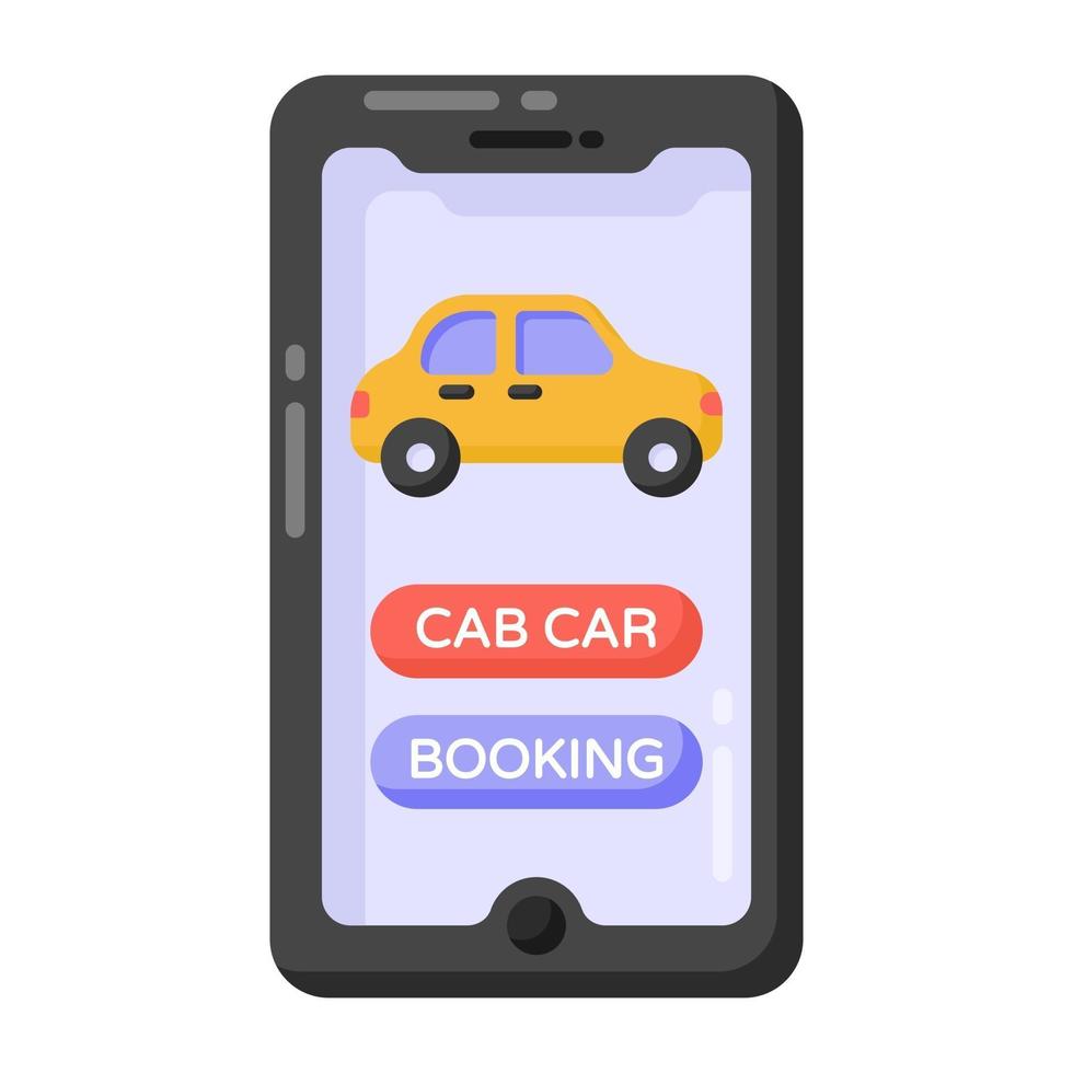Taxi-App-Buchung vektor