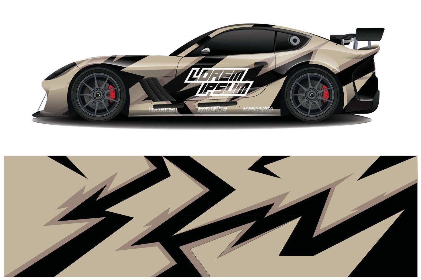 bil wrap grafisk racing abstrakt bakgrund för wrap och vinyl klistermärke vektor