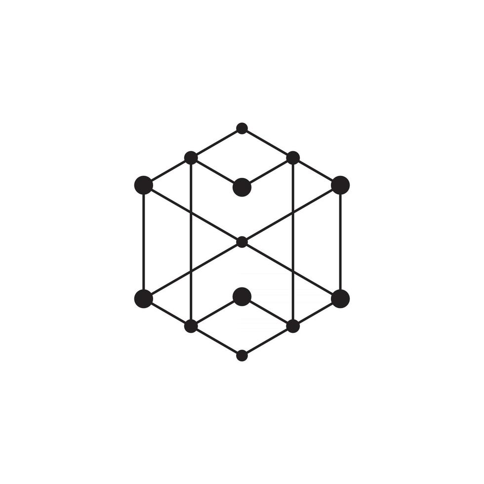 polygonal linje ikon abstrakt polygonal design vektor mall