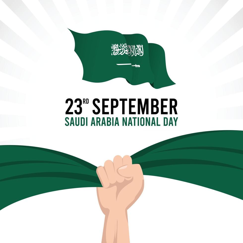 Saudi-arabien-banner-vorlage. Feierlichkeiten zum Nationalfeiertag. vektor