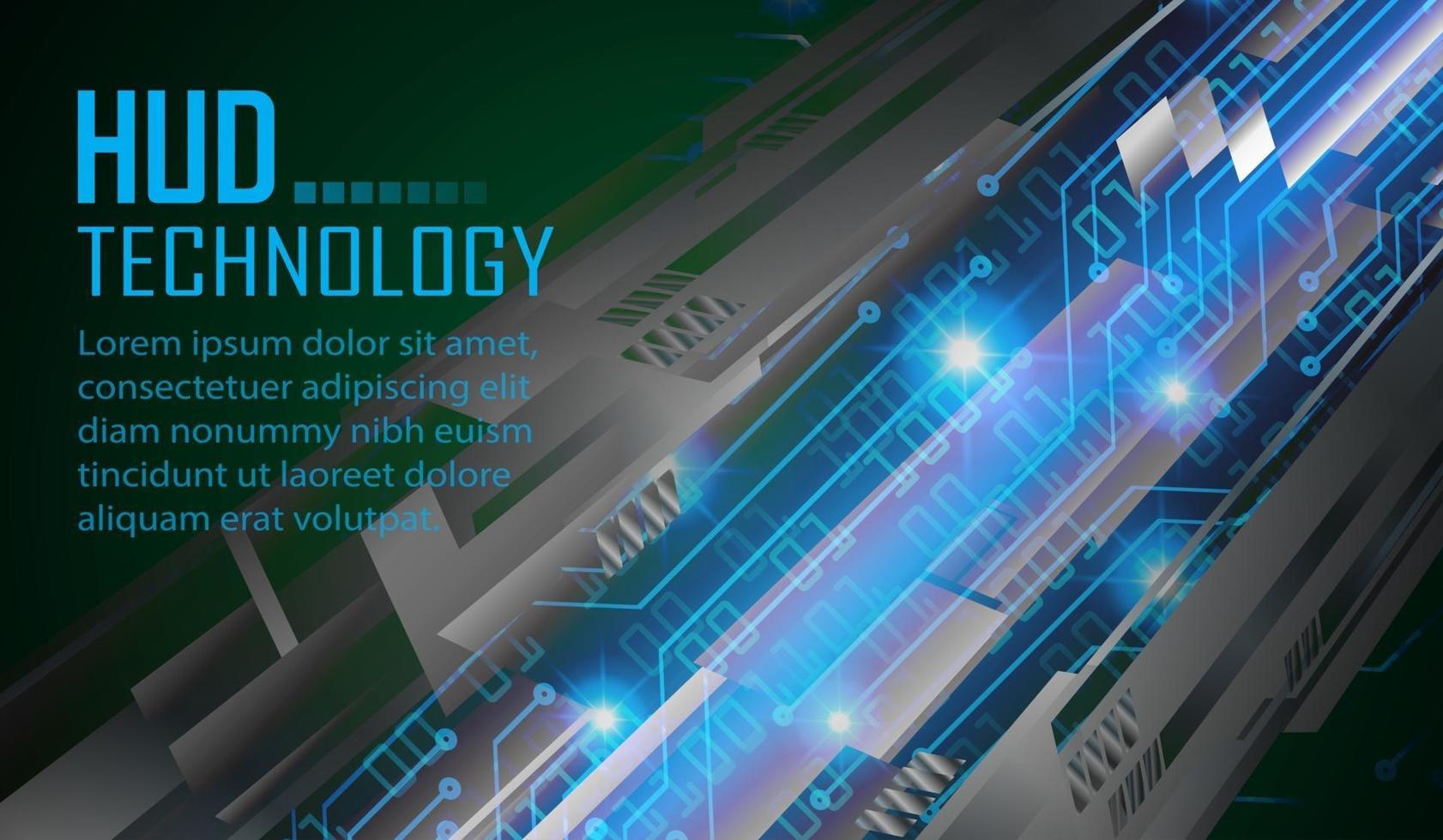 Text Cyber Circuit Zukunftstechnologie Konzept Hintergrund vektor