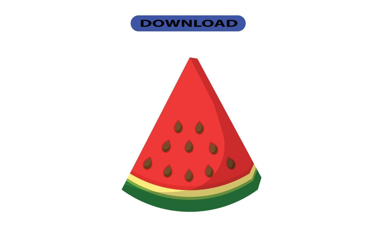 färsk och stor vattenmelonfrukt med hög upplösning vektor