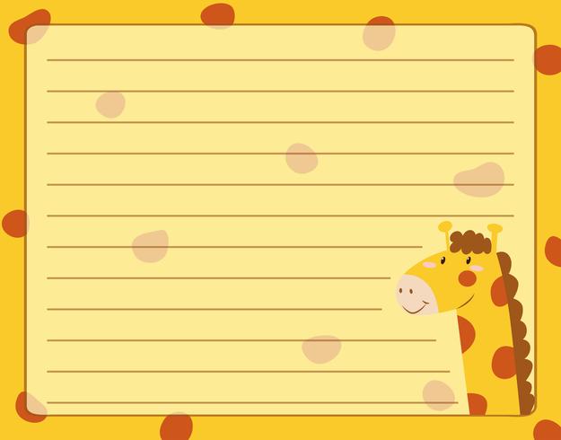 Linie Papierdesign mit Giraffe vektor