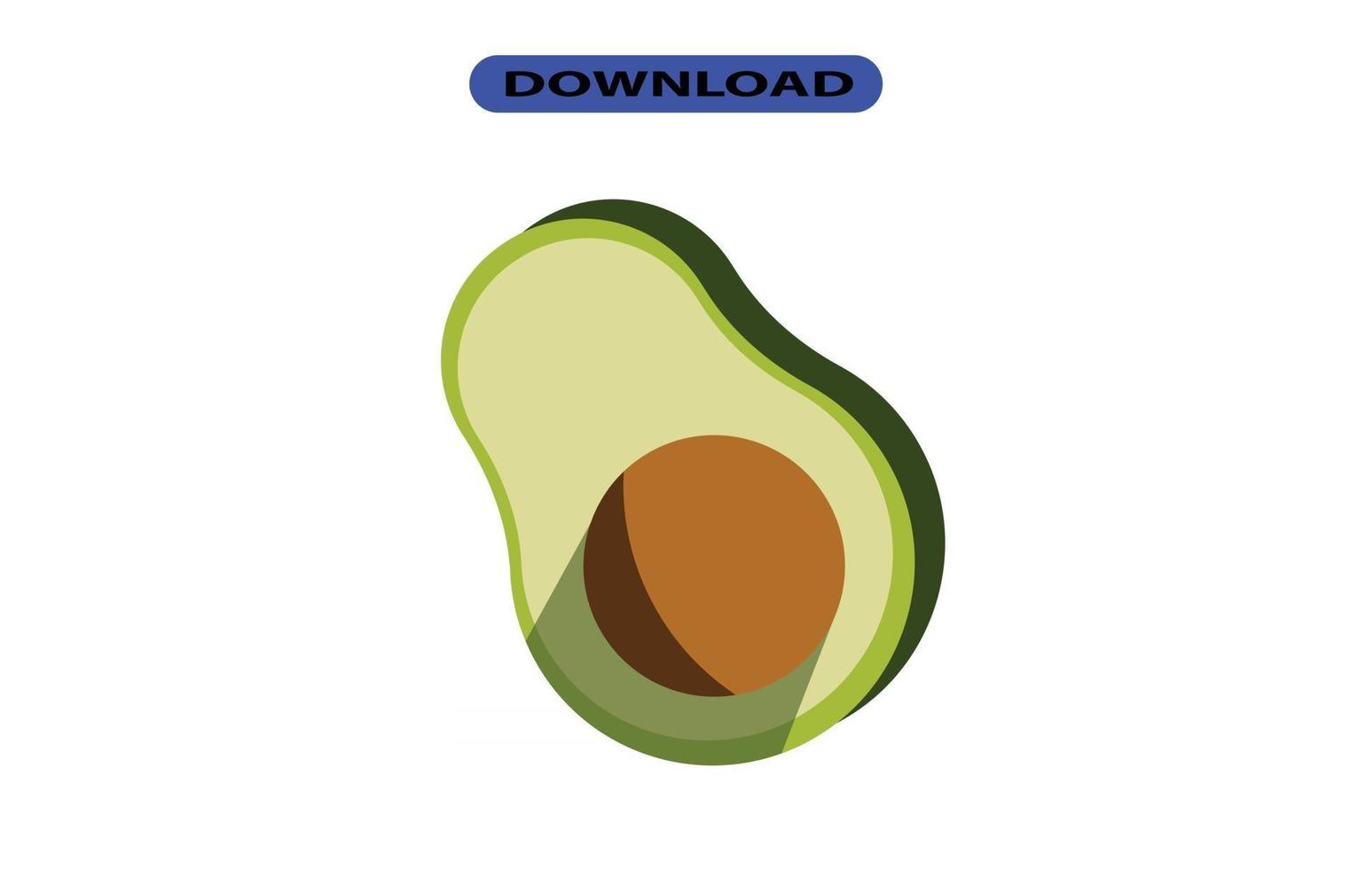 Avocado-Symbol oder Logo in hoher Auflösung vektor