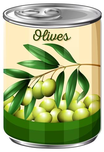 Eine Dose Olive vektor