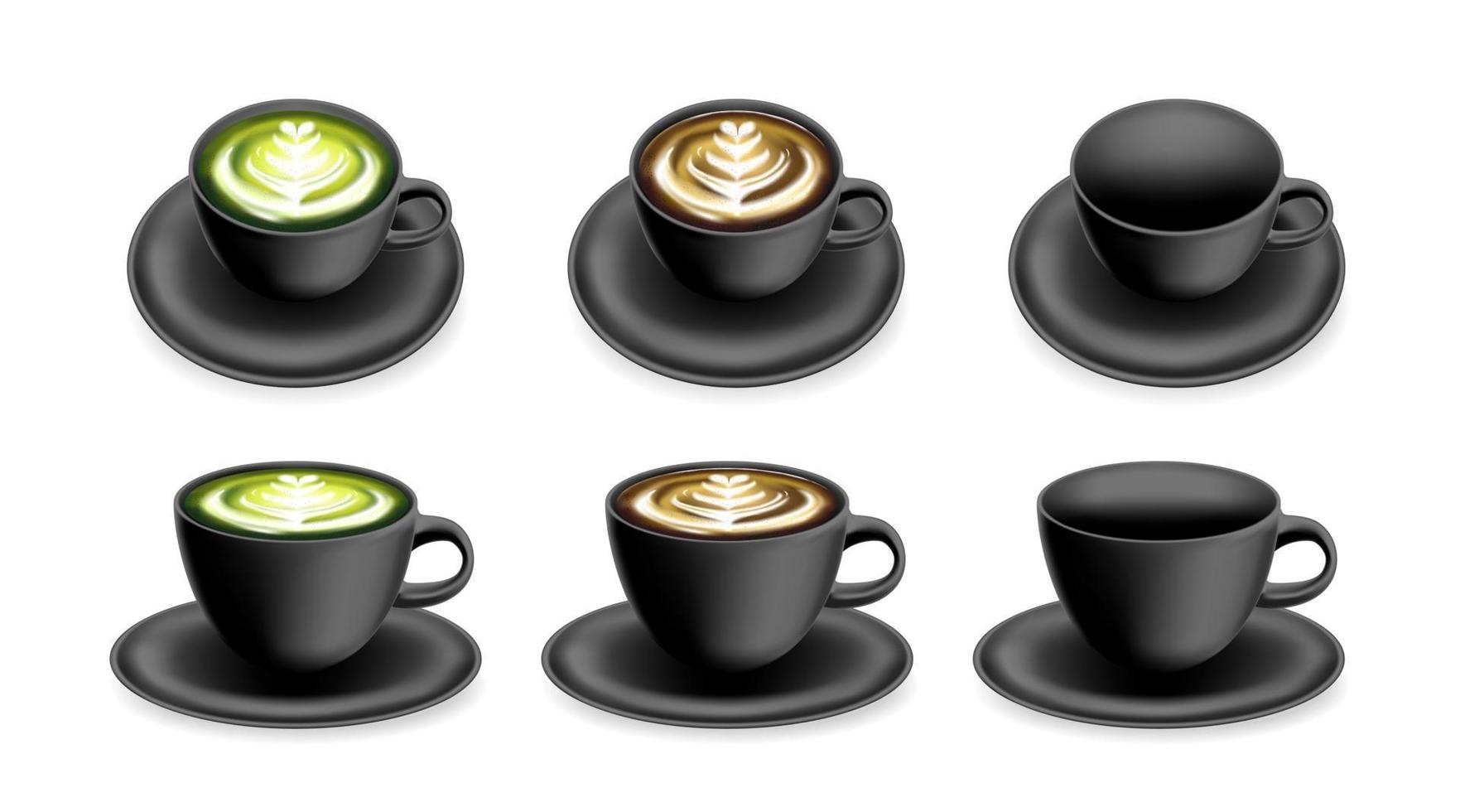 Tasse für Kaffee oder Tee und Heißgetränk. Cup-Mockup-Vorlage für das Logo. vektor