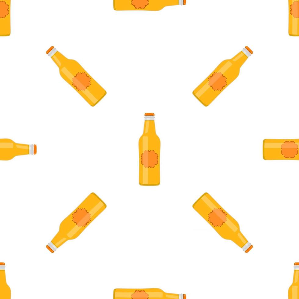 Illustration zum Thema nahtlose Bierglasflaschen mit Deckel für Brauerei vektor