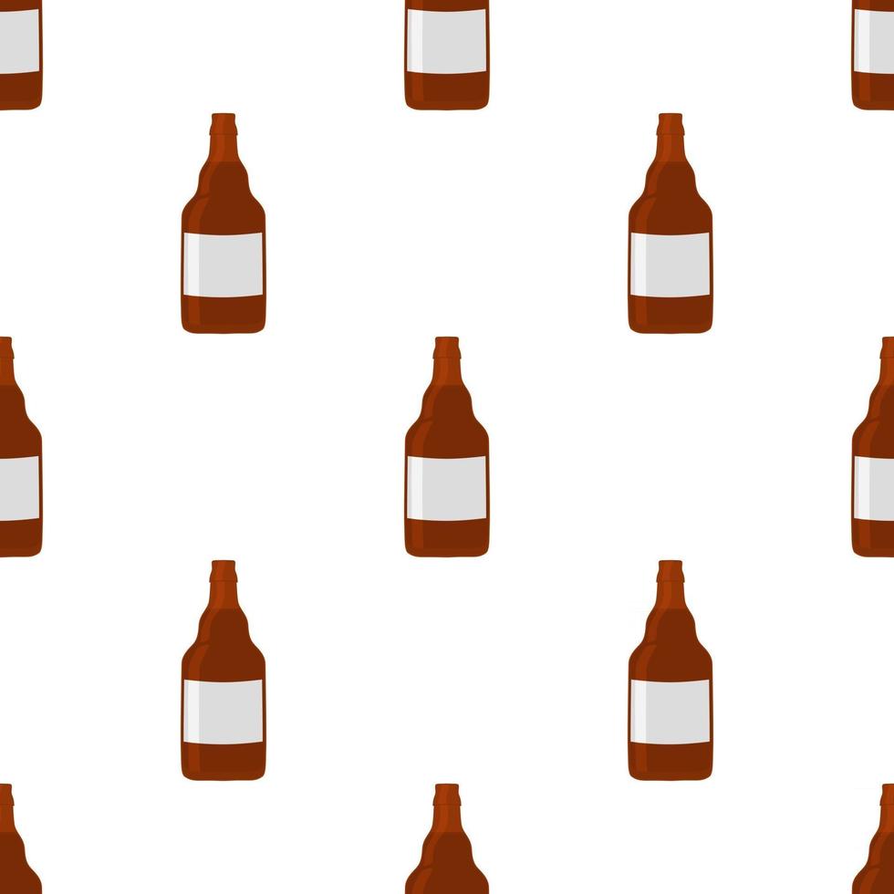 Illustration zum Thema nahtlose Bierglasflaschen mit Deckel für Brauerei vektor