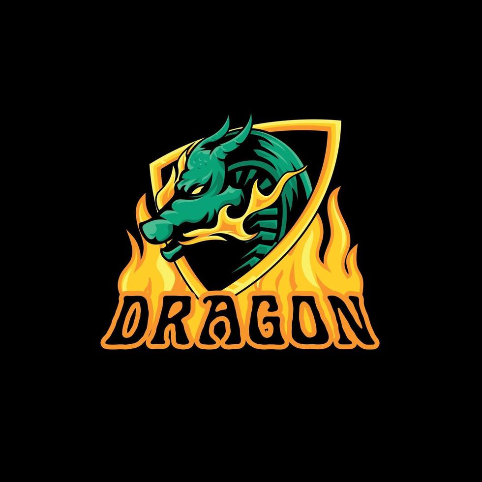 Drachenmaskottchen Esport-Logo vektor