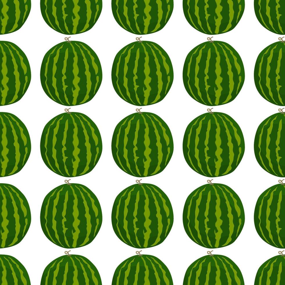 Thema große farbige nahtlose Wassermelone, helles Beerenmuster für Siegel vektor