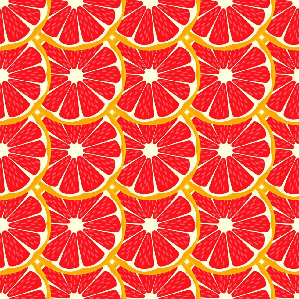 Illustration zum Thema große farbige nahtlose Grapefruit vektor