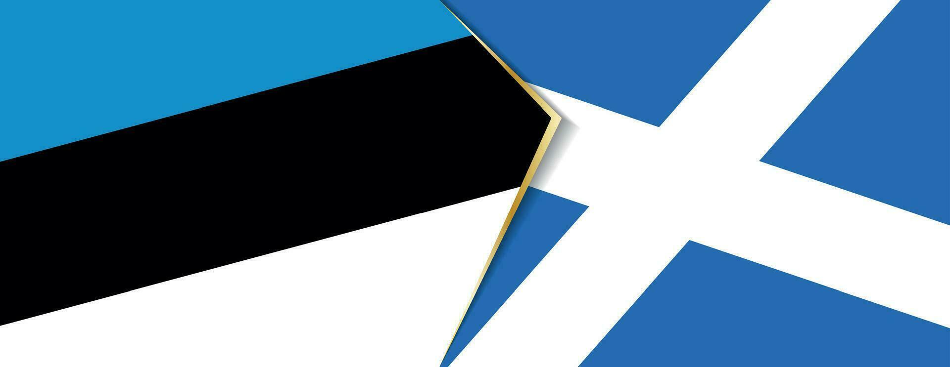 Estland und Schottland Flaggen, zwei Vektor Flaggen.