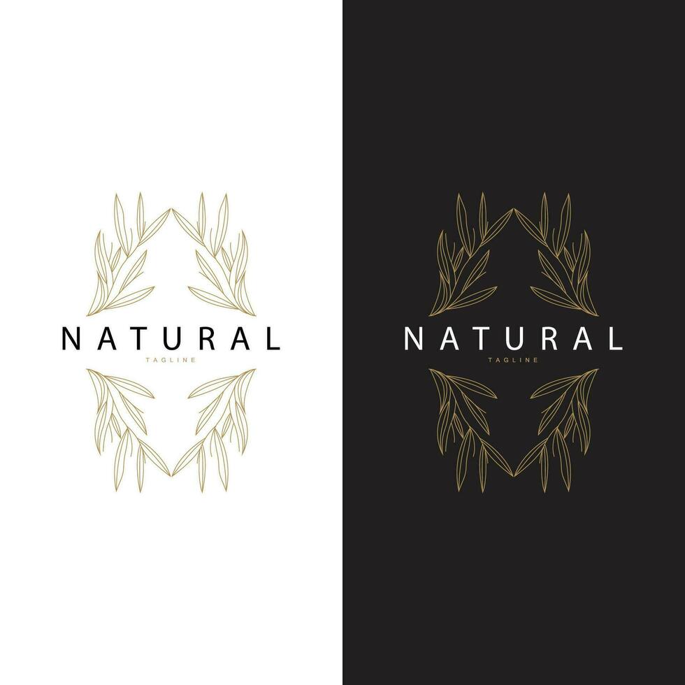 minimalistisk feminin botanisk blomma skönhet linje växt logotyp, design vektor illustration