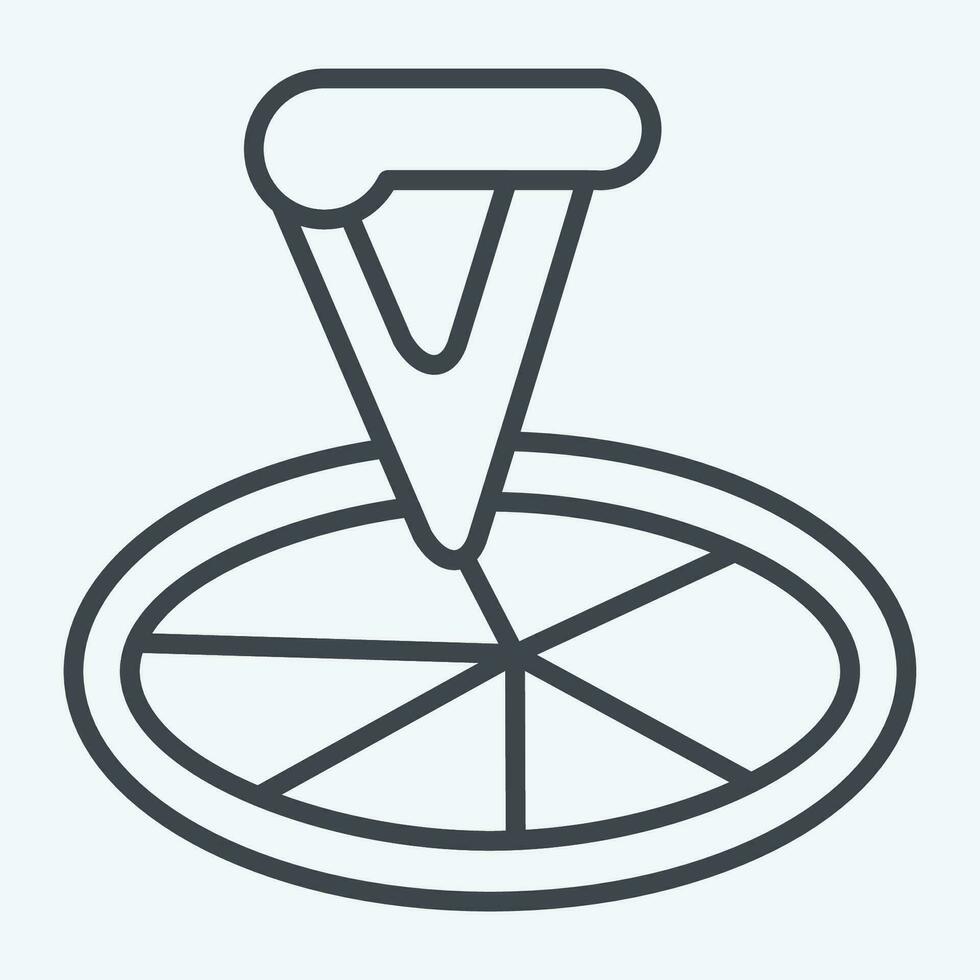 Symbol Pizza. verbunden zu Frühstück Symbol. Linie Stil. einfach Design editierbar. einfach Illustration vektor