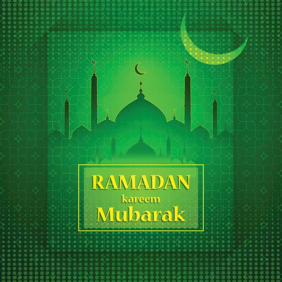 eid Mubarak, Ramadan kareen mubarakm Gruß Karte vektor
