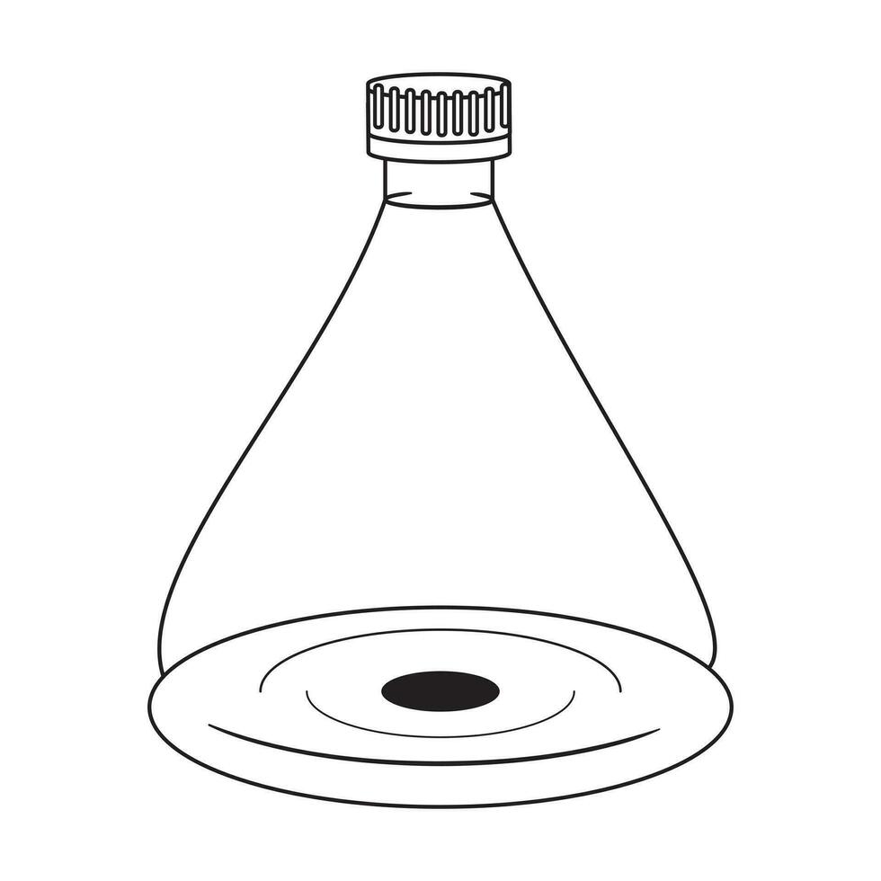 kemi flaska ikon. vetenskap teknologi. platt design för kemi, laboratorium, vetenskap, bioteknik begrepp. vektor