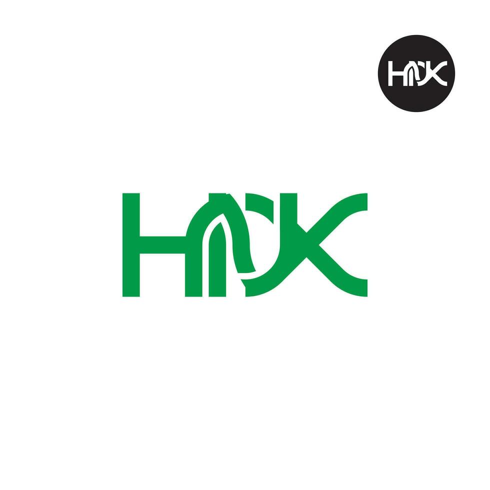 brev hnx monogram logotyp design vektor