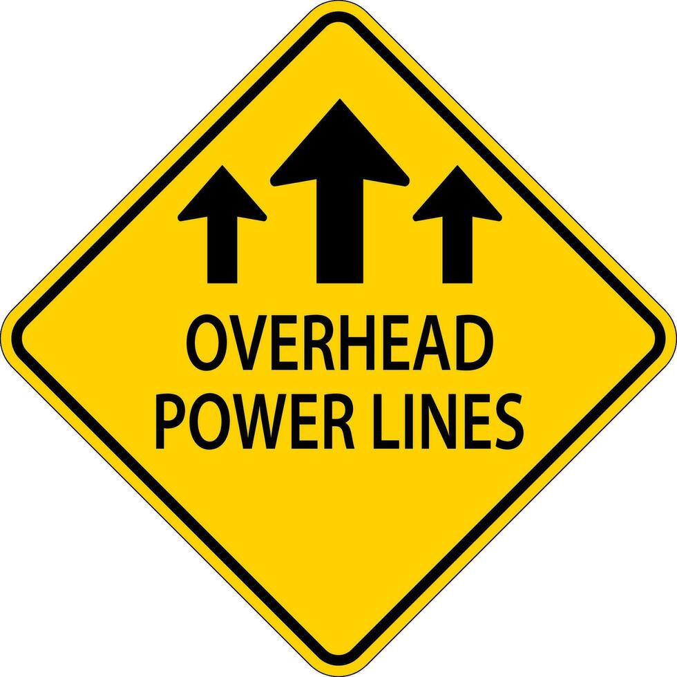 Overhead Leistung Linien Zeichen vektor