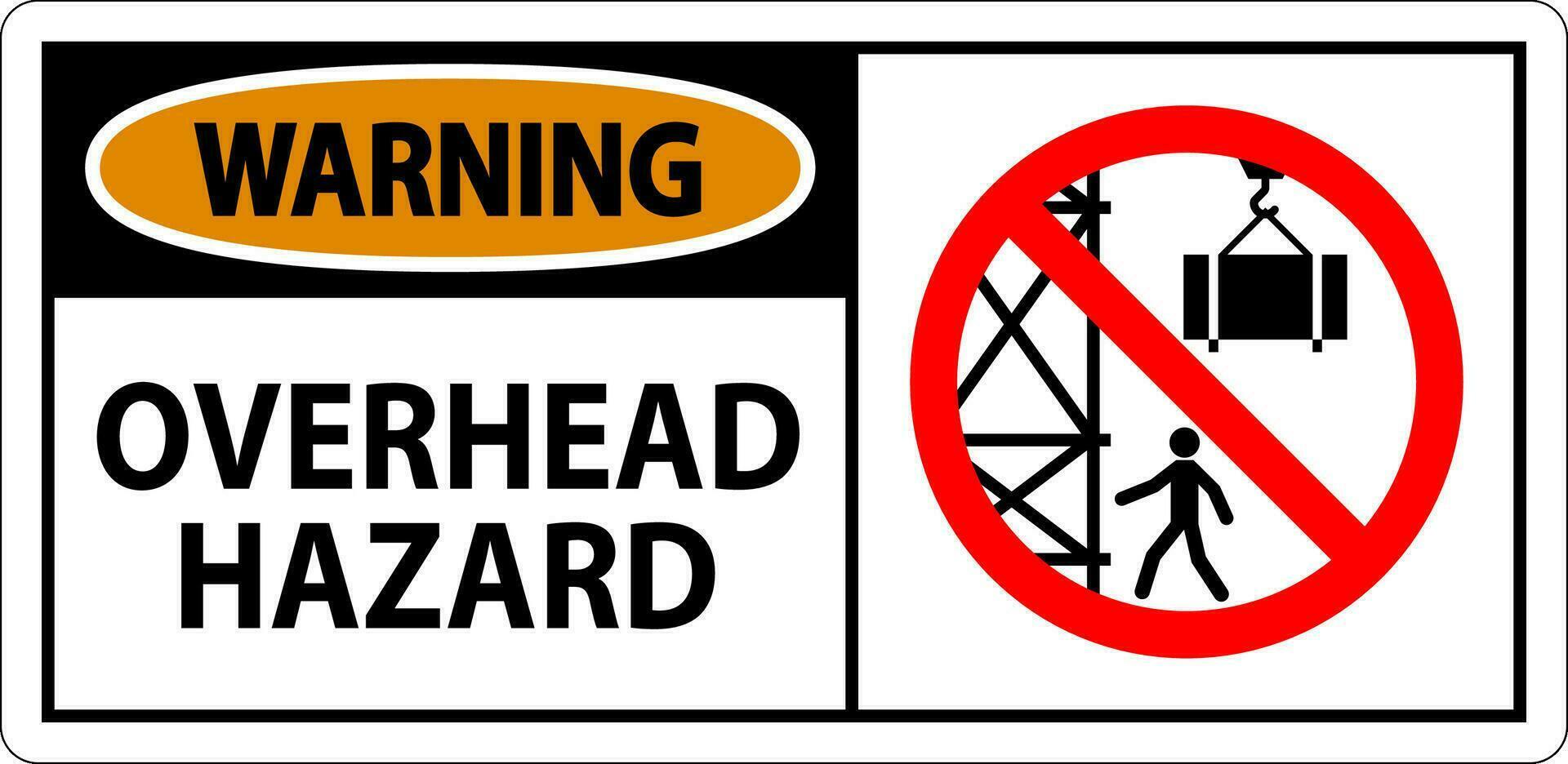 Warnung Zeichen Overhead Gefahr vektor