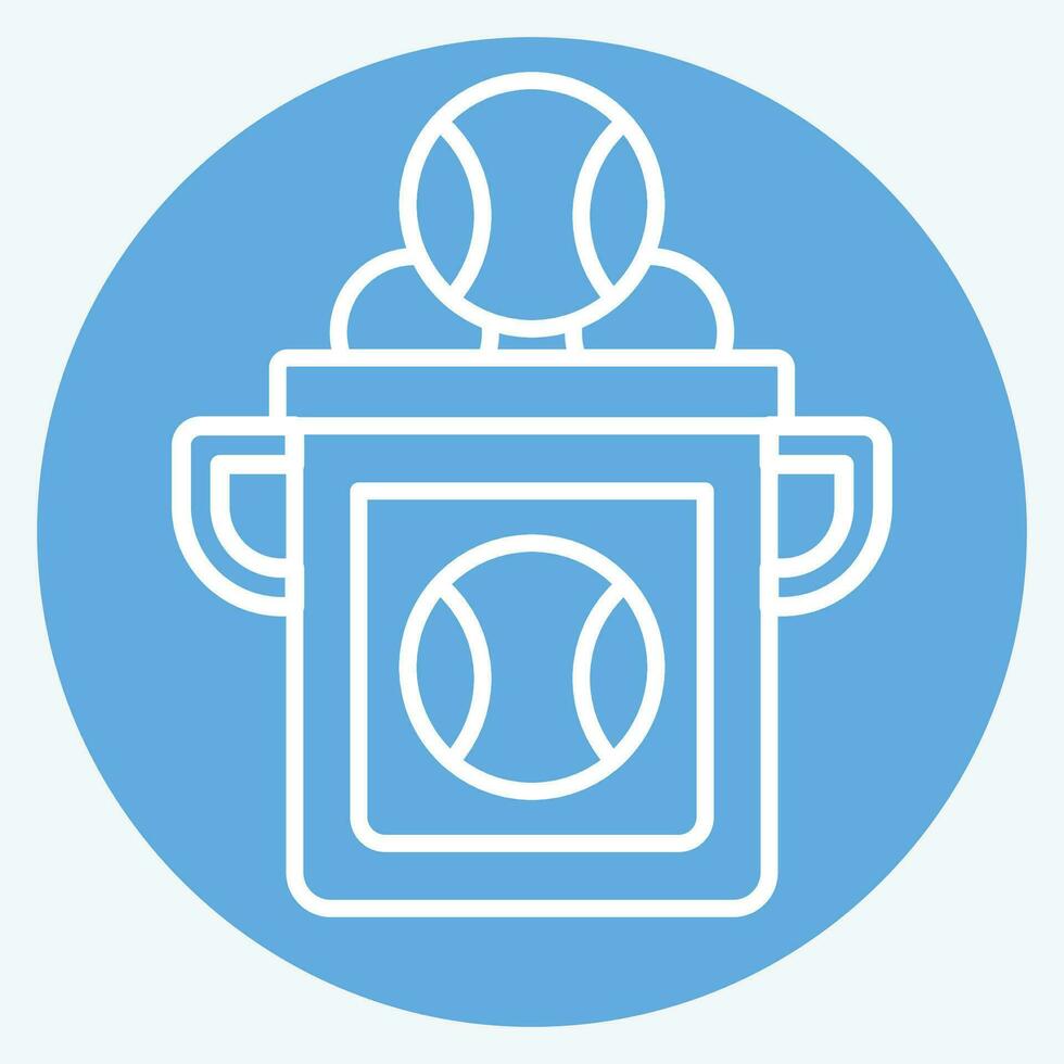 ikon baseboll hink. relaterad till baseboll symbol. blå ögon stil. enkel design redigerbar. enkel illustration vektor