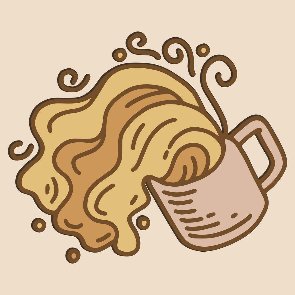 Kaffee Logo Design mit kreativ und einzigartig Konzept vektor