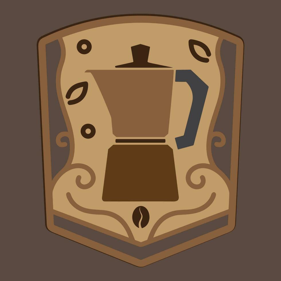 kaffe. baner för Kafé, restaurang, kaffe drömmar tema. kaffe kopp ikon i de linje stil. vektor illustration på en brun bakgrund