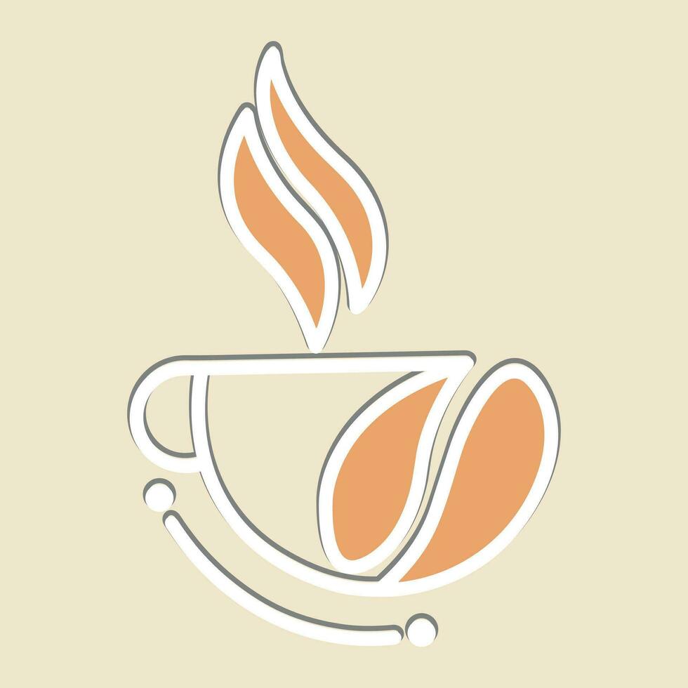 kaffe logotyp design med kreativ och unik begrepp vektor