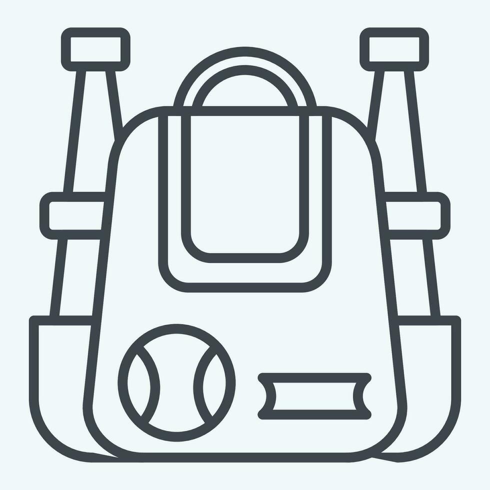 Symbol Baseball Tasche. verbunden zu Baseball Symbol. Linie Stil. einfach Design editierbar. einfach Illustration vektor