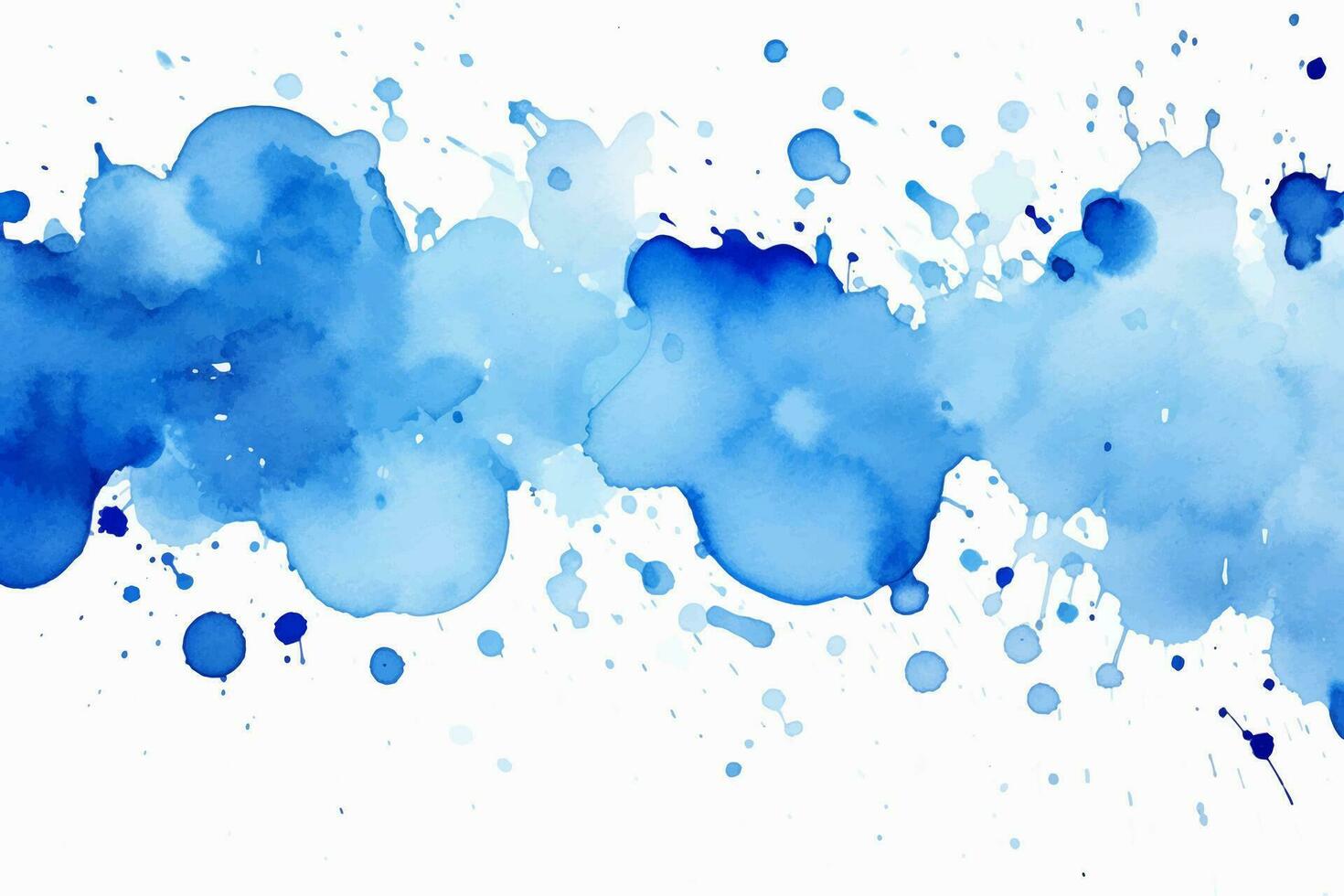 Aquarell abstrakt Spritzen, sprühen. Farbe Gemälde Vektor Textur. Blau Hintergrund.