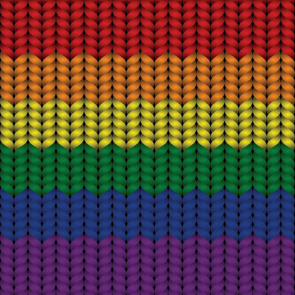 lgbtq regnbåge flagga på en flätad ropa.. frihet och kärlek begrepp. aktivism, gemenskap och frihet begrepp. vektor illustration.