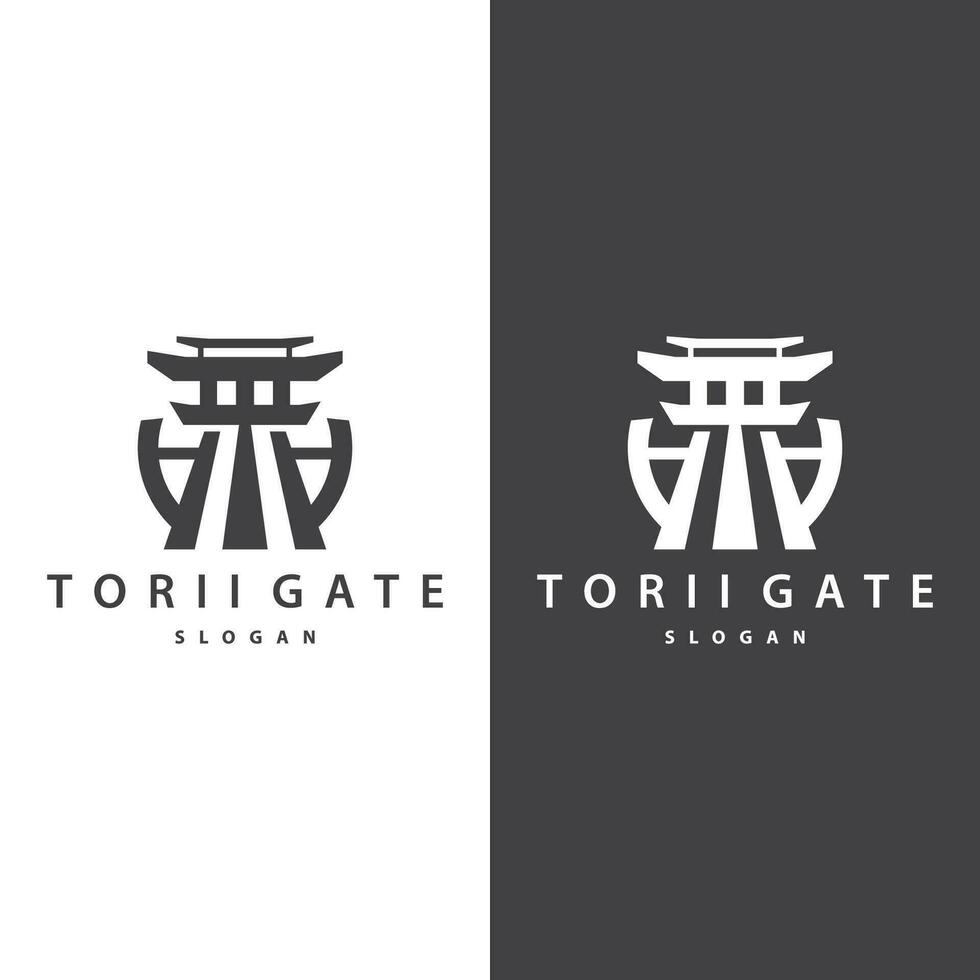 toriien Port logotyp design vektor minimalistisk illustration mall