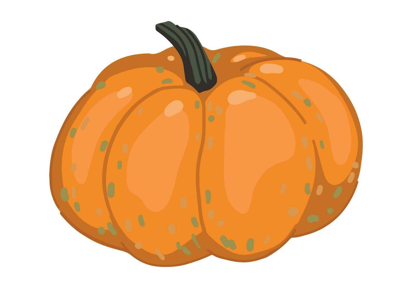 klotter av pumpa grönsak. vektor illustration i tecknad serie stil. höst säsong skörda ClipArt isolerat på vit bakgrund.