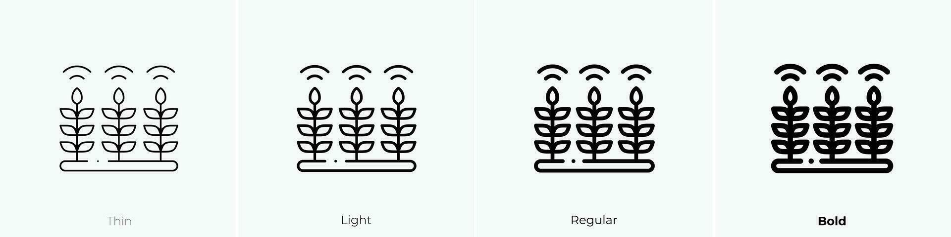 Clever Bauernhof Symbol. dünn, Licht, regulär und Fett gedruckt Stil Design isoliert auf Weiß Hintergrund vektor