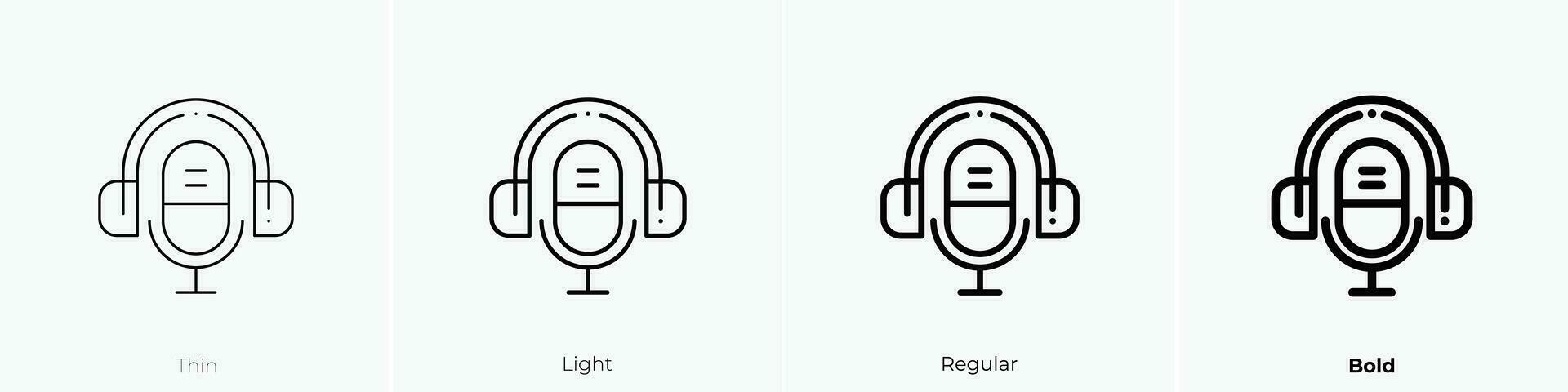 Lautsprecher Symbol. dünn, Licht, regulär und Fett gedruckt Stil Design isoliert auf Weiß Hintergrund vektor