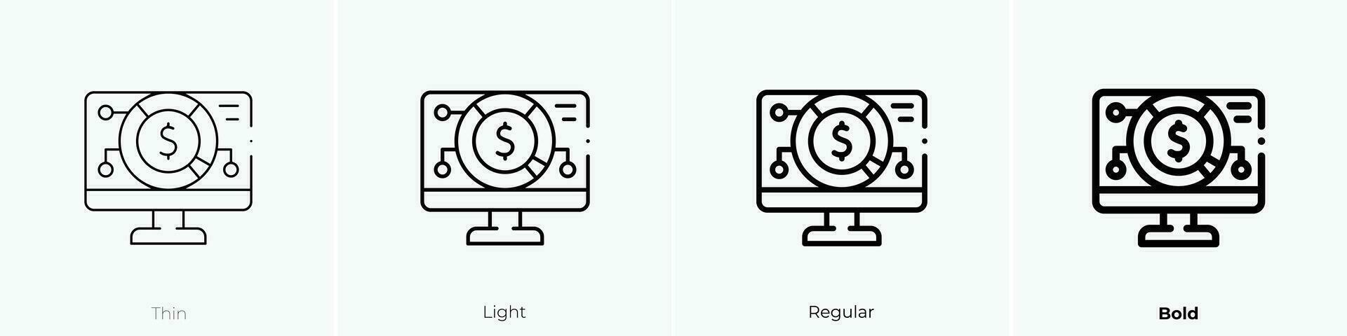 verbringen Symbol. dünn, Licht, regulär und Fett gedruckt Stil Design isoliert auf Weiß Hintergrund vektor